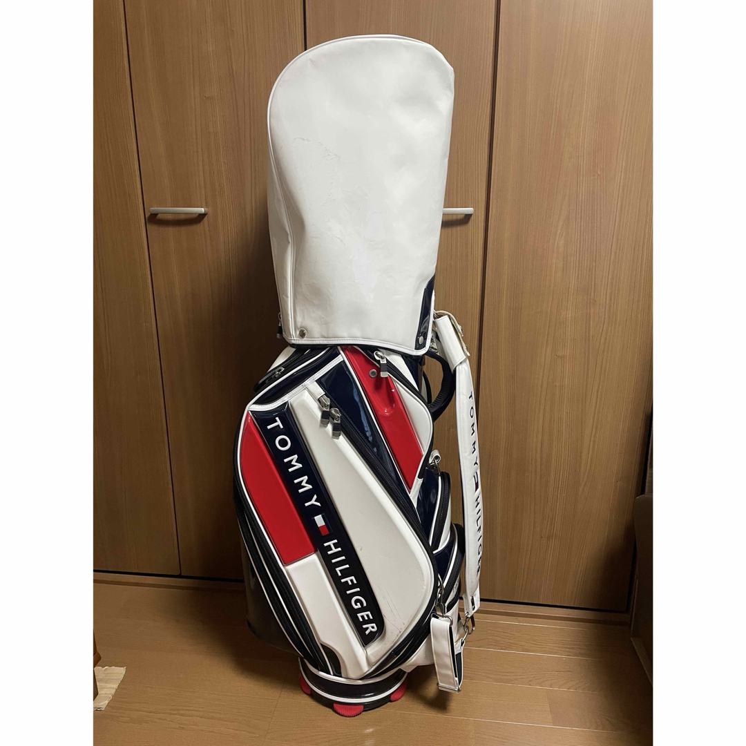 トミーヒルフィガー キャディバッグ +ヘッドカバーセット 中古品 送料無料