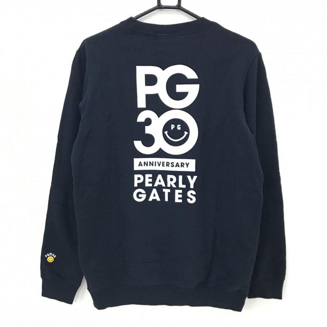 PEARLY GATES - パーリーゲイツ トレーナー ネイビー×白 30周年 メンズ