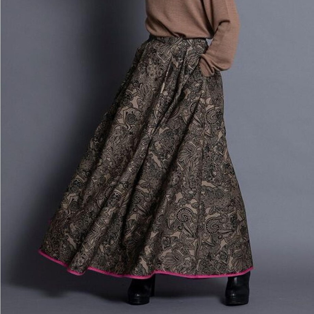 THOMAS MAGPIE zentangle print long skirt
