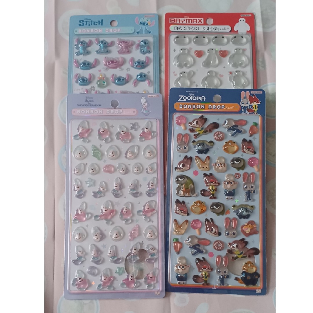 Disney - ボンボンドロップシール ディズニー 4セット(正規品)の通販