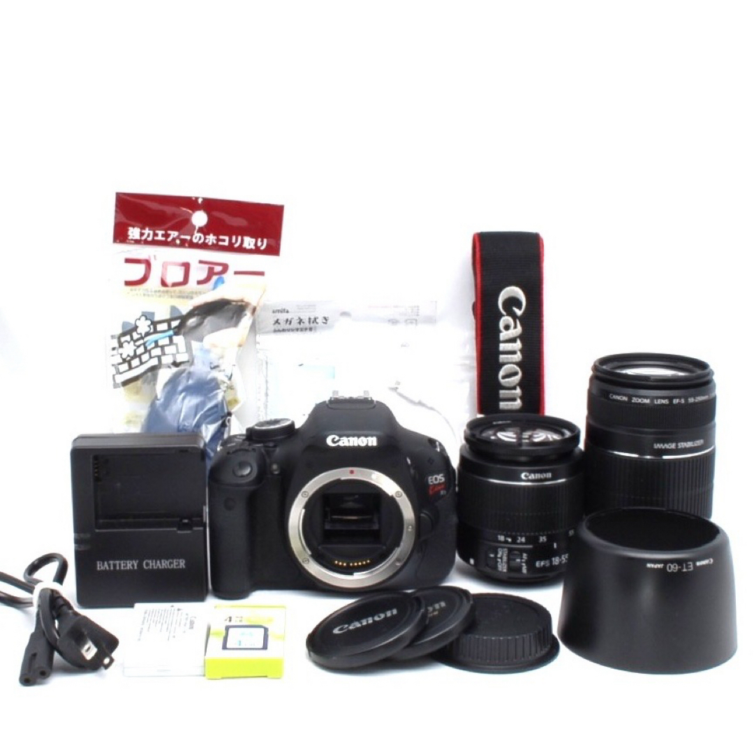 Canon - ☆スマホ転送☆画面回転☆Canon Kiss X5☆手振れ補正☆ダブル
