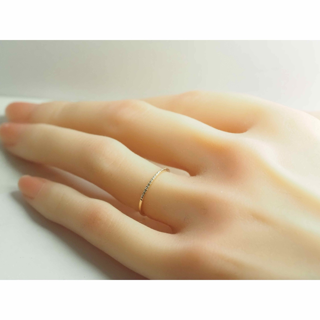 agete - agete☆アガット 可愛い♡K10YG 天然ダイヤモンドハーフ