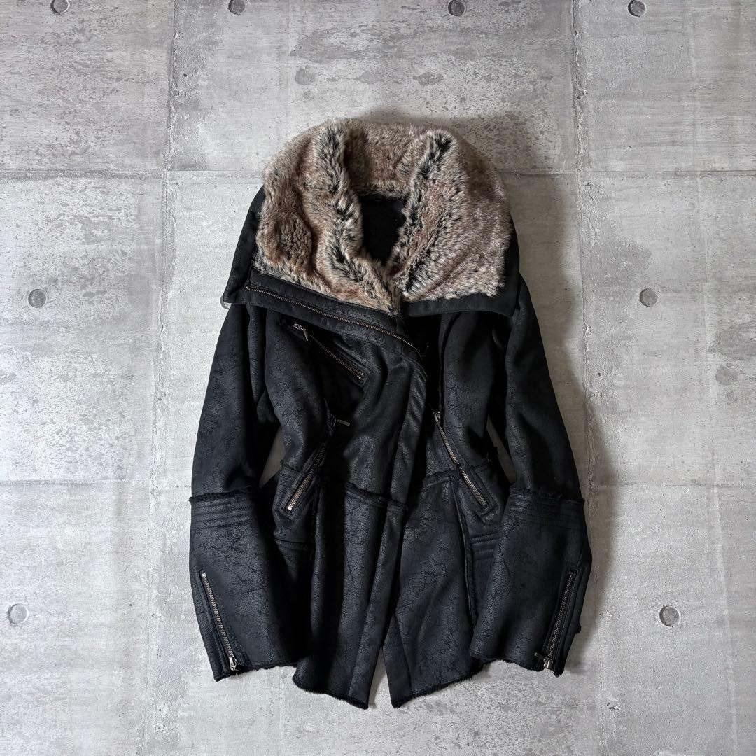 00s archive mouton far jacket riders y2k