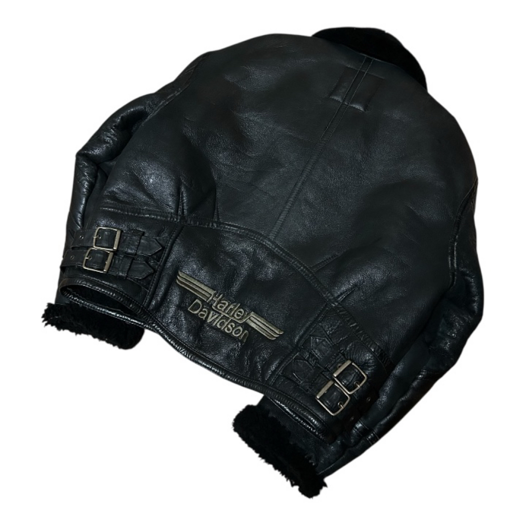 Harley Davidson - 希少 HARLEY-DAVIDSON ムートン レザージャケット b