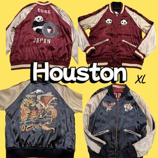 HOUSTON - ヒューストンスカジャン リバーシブル パンダ 富士山 龍 鷹