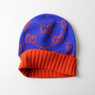 GUCCI - 美品 JPタグ グッチ GUCCI 676110 HAT MUCH GG柄 バイカラー