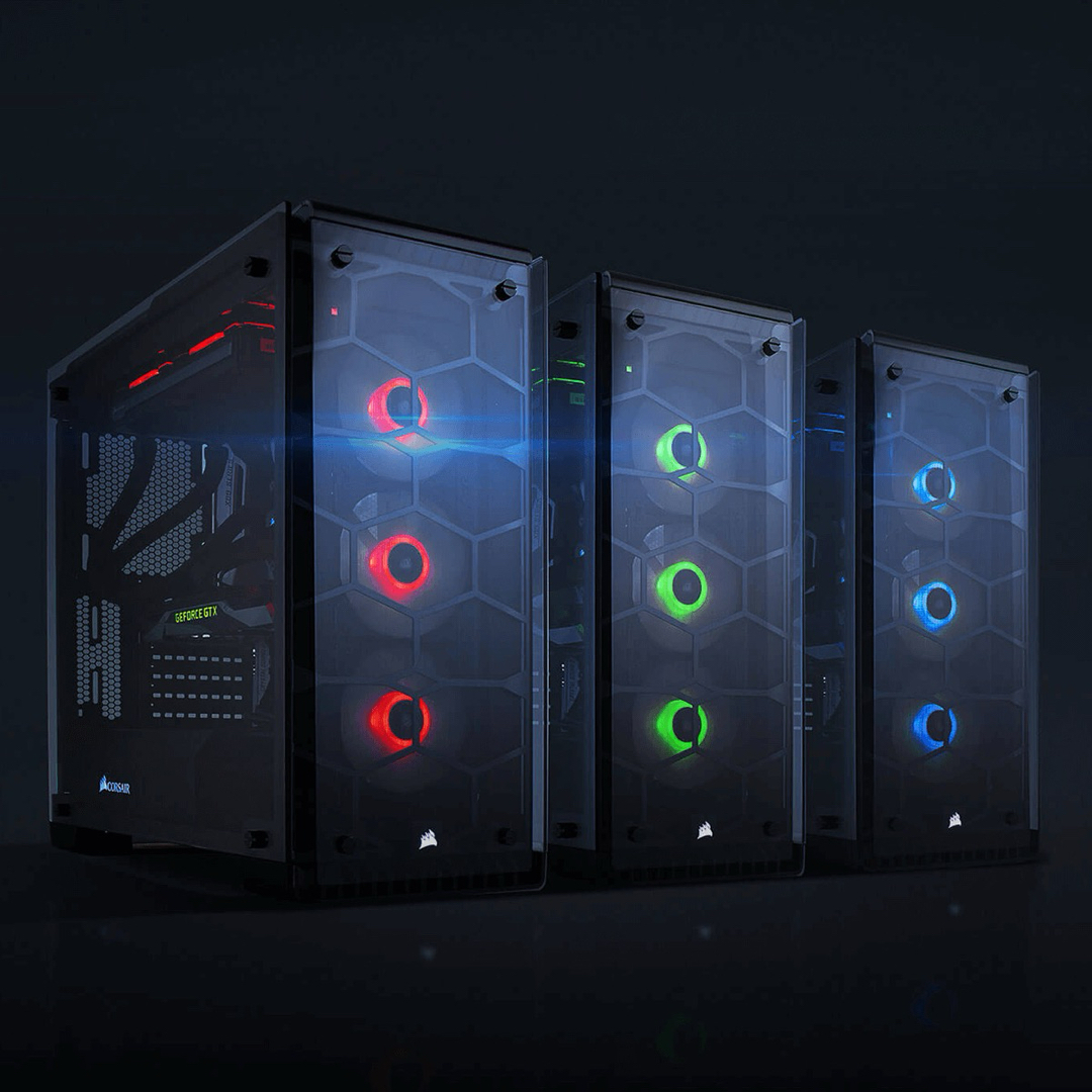 CORSAIR - Corsair RGBファン付きフルタワー型全透明PCケース570X RGB