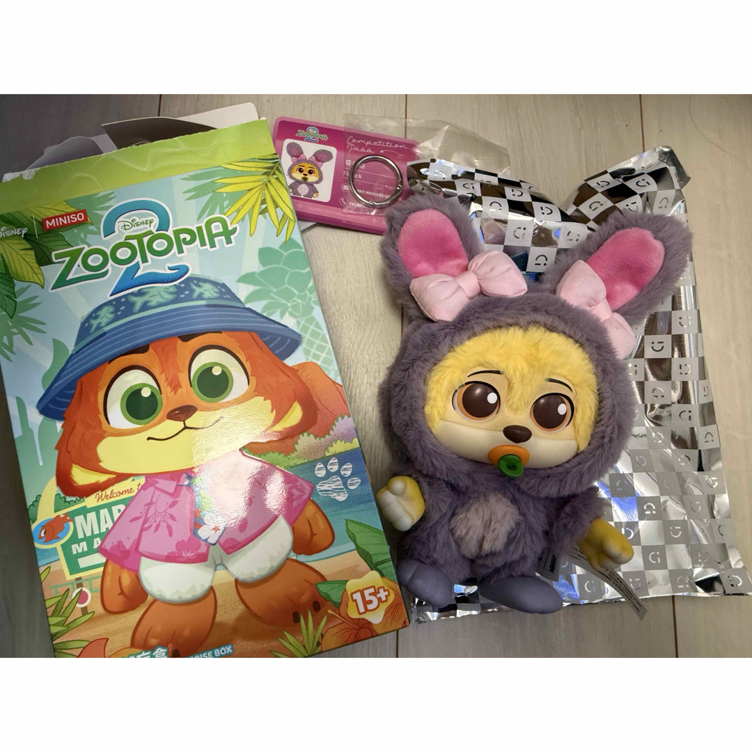 新品 MINISO ディズニー ズートピア2 フィニック城市居民 キーホルダー