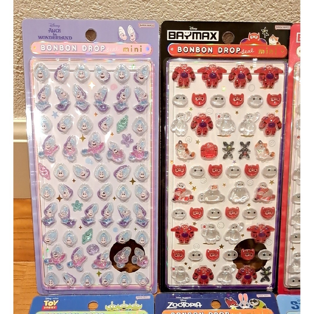 正規品 ボンボンドロップシール ミニmini ディズニー コンプリート8点