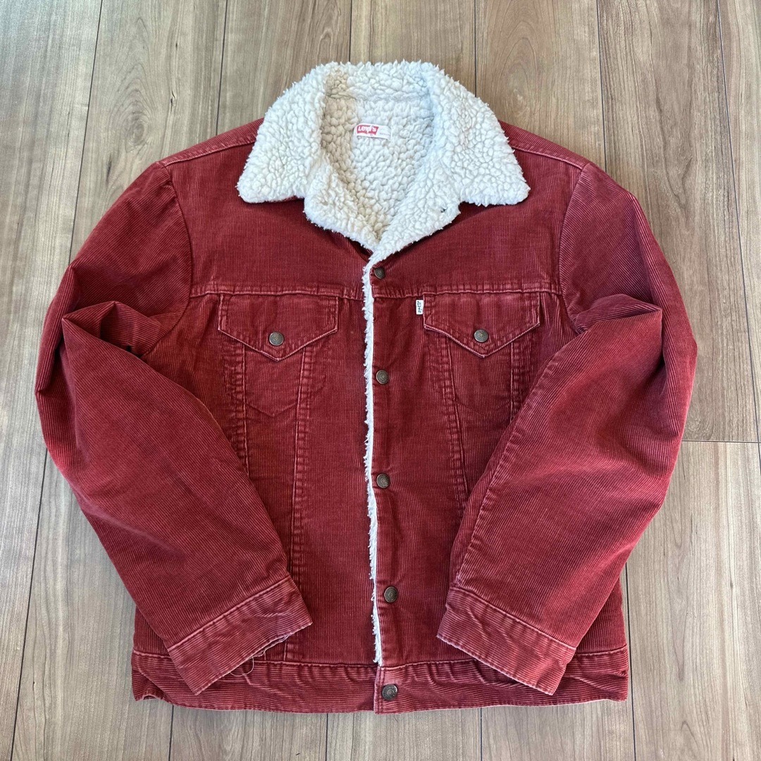 Levi's - 美品 Levi's 70s ボアジャケット コーデュロイ M USA レッド