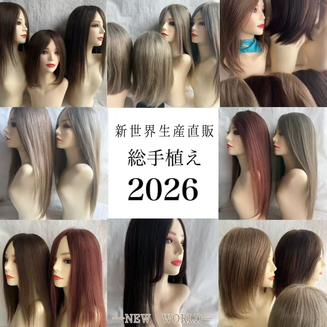 最新2026新世界8*13Part⑤＋ヘアピース 人毛レミー 総手植え の通販 by