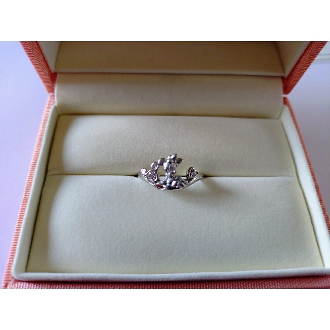 ケイウノ k.uno ミッキー ＆ ミニー ダイヤ モンド ピンクダイヤ リング