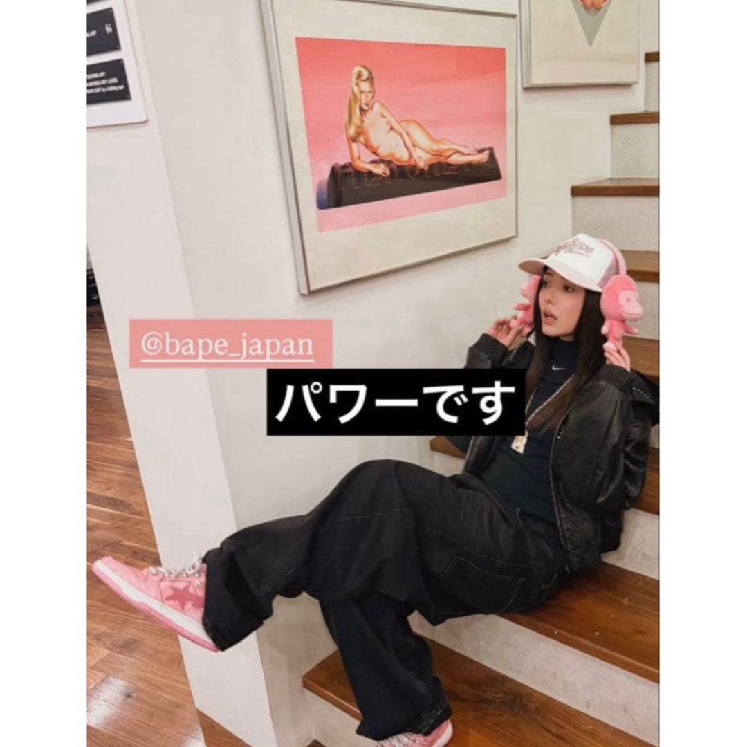 A BATHING APE - BAPE BABY MILO EAR MUFFS PINkの通販 by Power｜ア