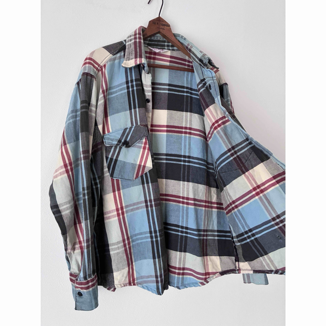 70's FROSTPROOF ネルシャツ ヘビーネルシャツ ボロ ダメージ