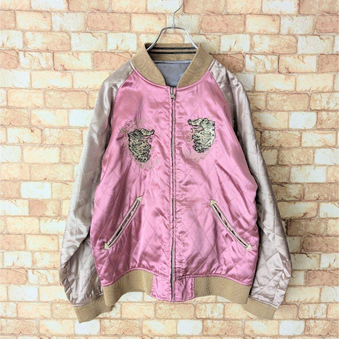 コラボ♪】タケオキクチ×チキリヤ スカジャン 獅子 桜 縁起 ジャケット