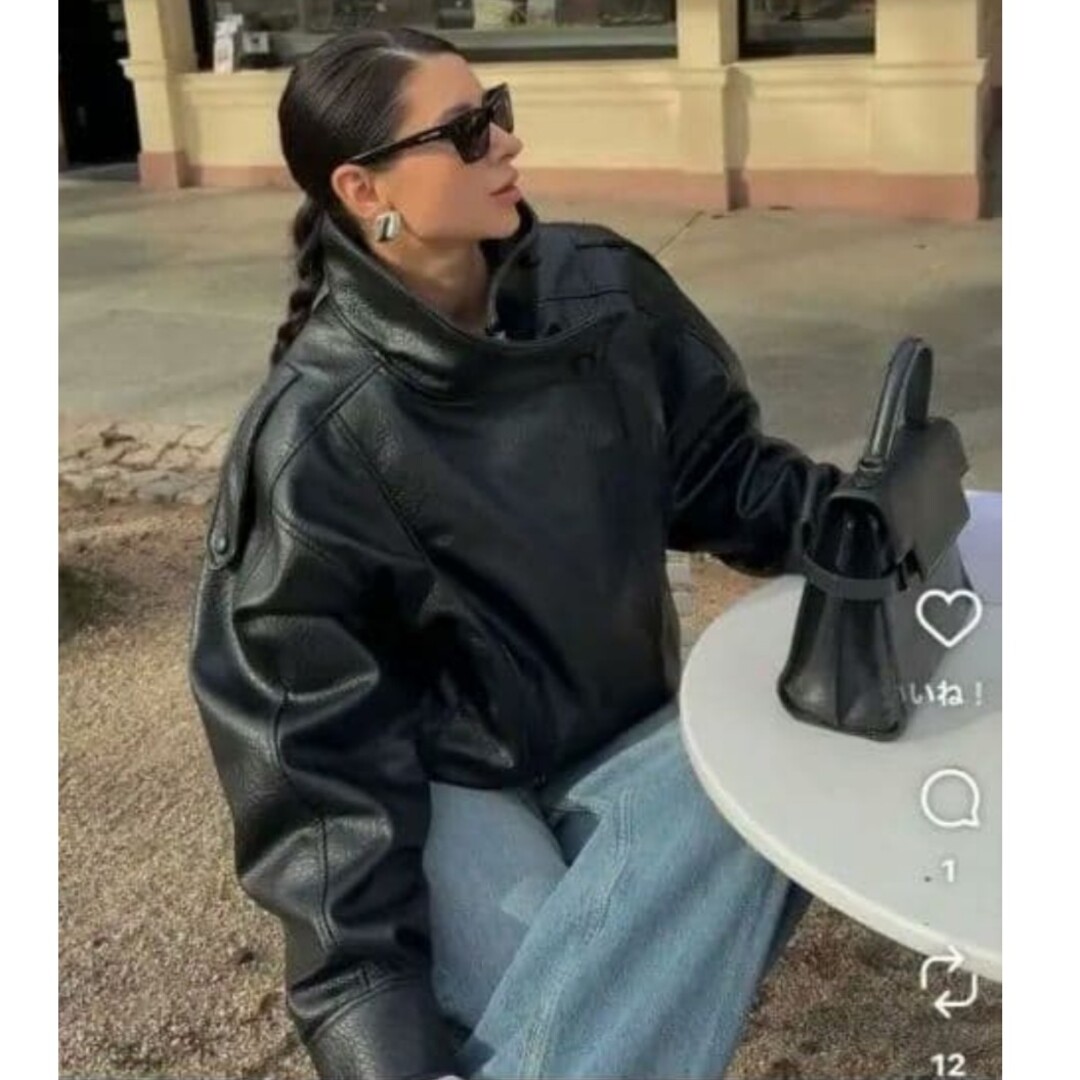 ZARA - 即発送 正規品 新品 ザラ zara XS フェイクレザージャケット