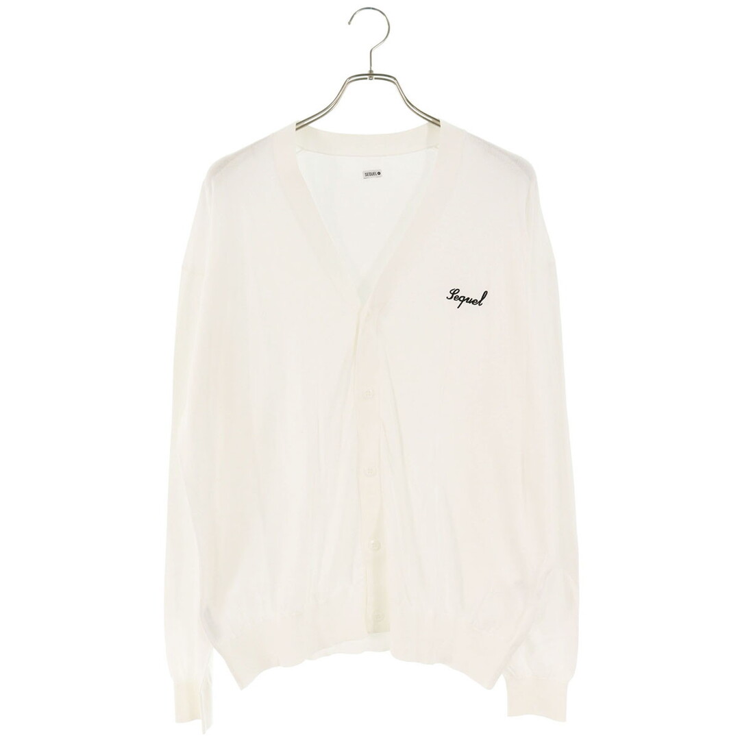シークエル ロゴ刺繍ニットカーディガン メンズ L ※12/28～1/6 発送