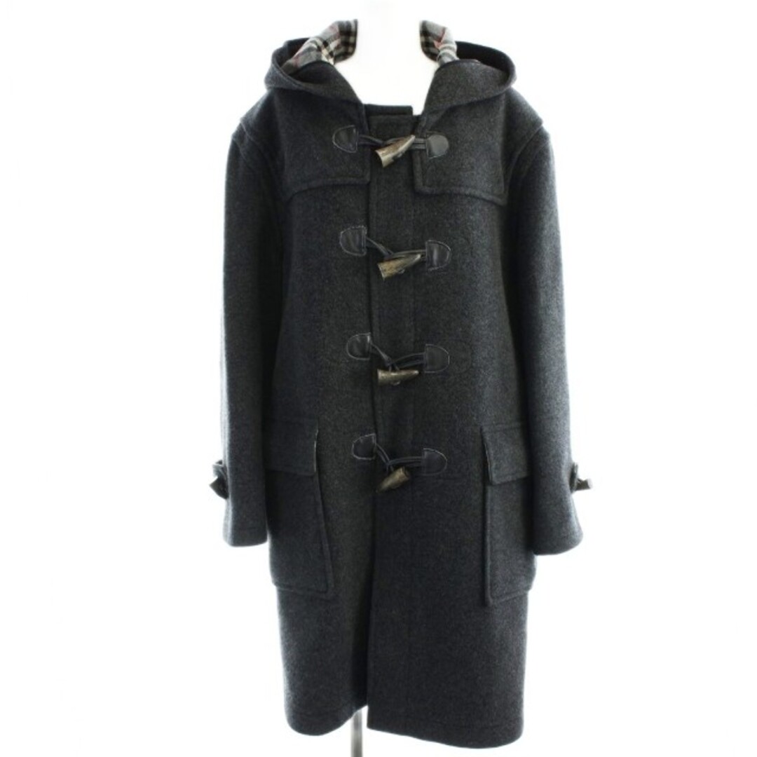 バーバリー ロンドン ダッフルコート ロング丈 ウール S グレー