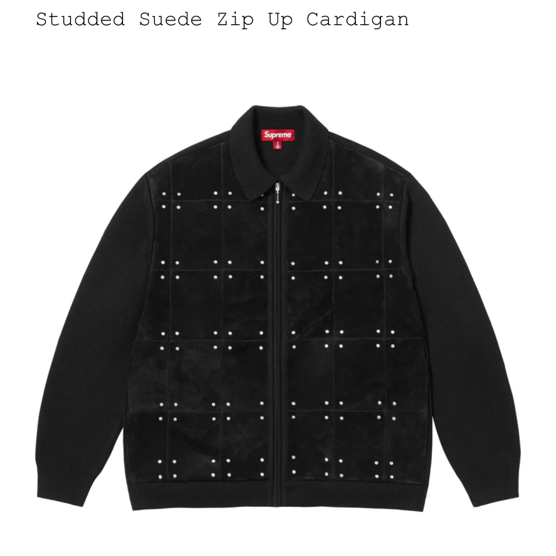 Supreme - Supreme Studded Suede Zip Up Cardiganの通販 by アド's