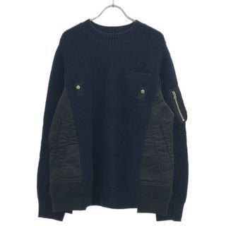 sacai - sacai サカイ 21SS ニット切替 ライダース ジャケット サイズ1
