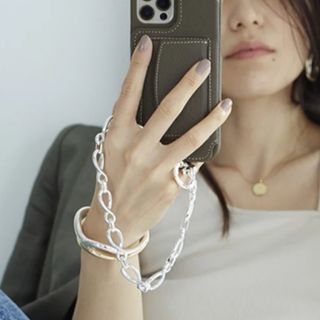 HERMES - エルメス セリエ 携帯 ストラップ チャーム シルバー