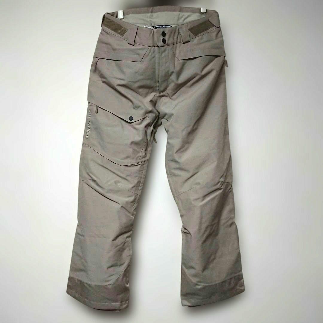 SALOMON - 送料無料【SALOMON】ベージュ無地スキーパンツ Lの通販 by