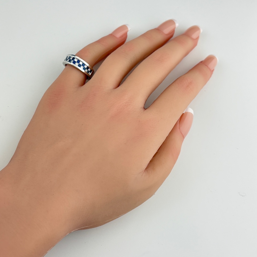 サファイア デザインリング 12号 K18 【中古】の通販 by バイセル