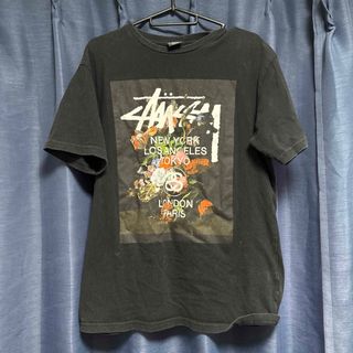 STUSSY - 80's old stussy 黒タグ シャドーマンTシャツ Lサイズの通販