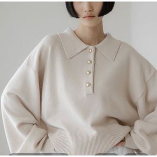 LIZ LISA - lizlisaポンポンリボンレースヨークニットトップスの通販