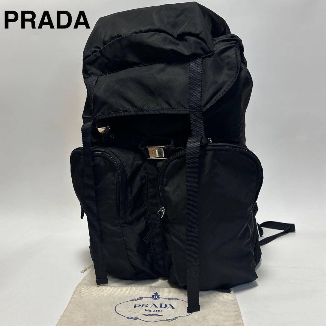 PRADA - s78【美品】プラダ 名作モデル V136 ナイロン 三角ロゴ