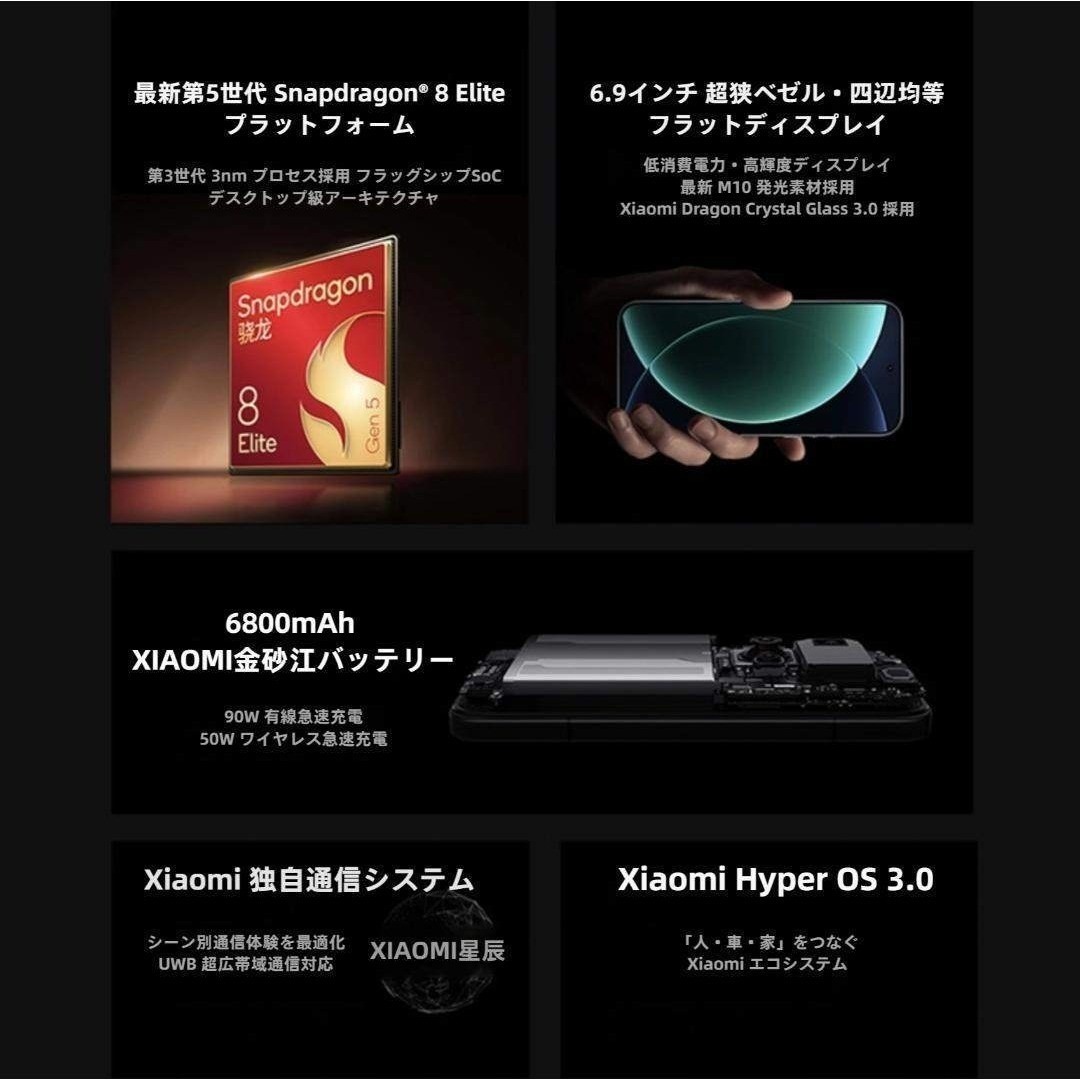 新品未開封】XIAOMI 17 Ultra 16GB/512GB 中国版の通販 by はんはん