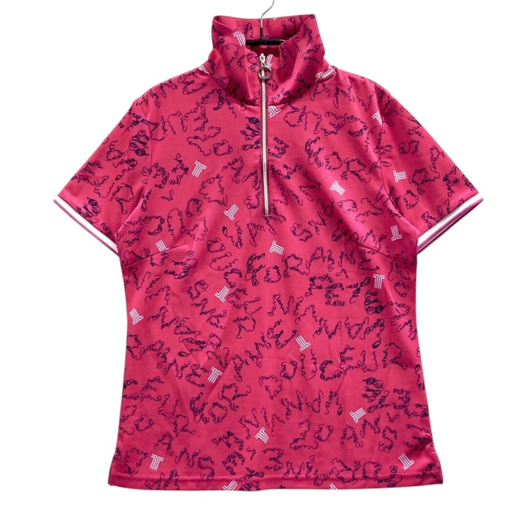 サイズ：38 LANVIN SPORT ランバン スポール ; ハーフジップ半袖T