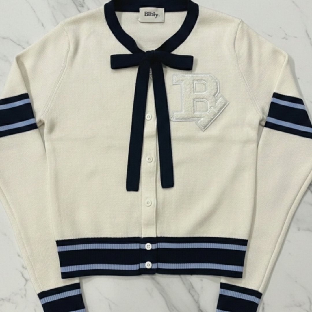Bibiy.B. CLUB TIE CARDIGAN 限定ホワイトの通販 by ！！！｜ラクマ