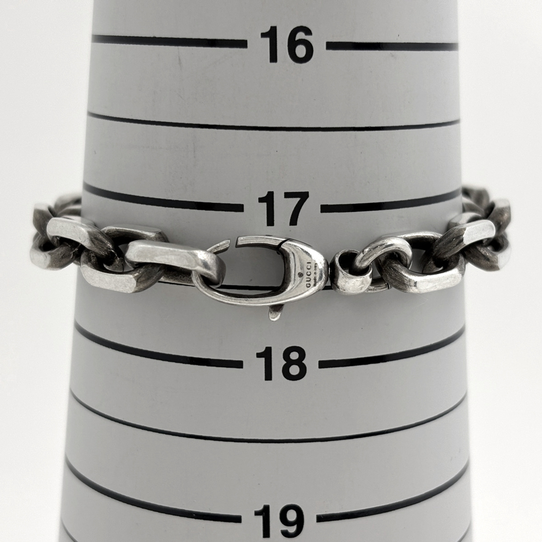 GUCCI - グッチ GGロゴ チェーン ブレスレット シルバー925 【中古】の