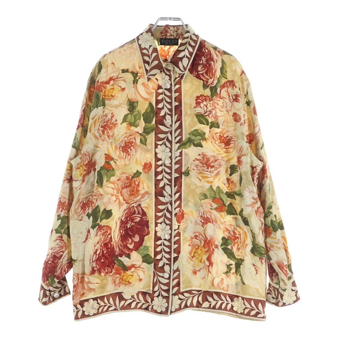 GUCCI - GUCCI グッチ トムフォード期 フラワー シルクシャツ ベージュ