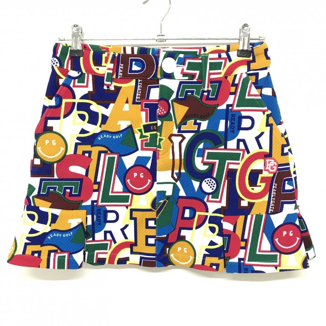 PEARLY GATES - 【美品】パーリーゲイツ スカート 白×マルチカラー