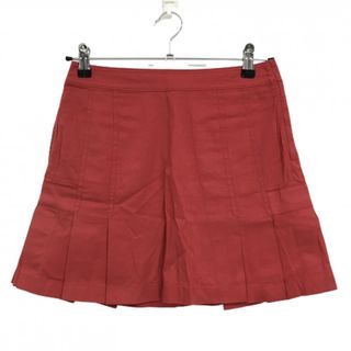 BURBERRY - バーバリーゴルフ プリーツスカート レッド バックロゴ