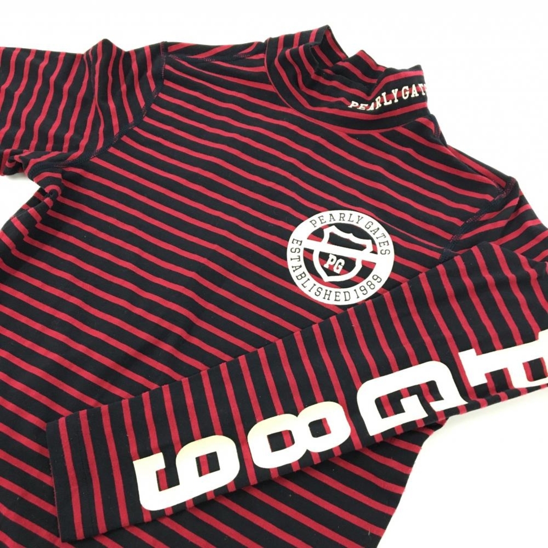 PEARLY GATES - パーリーゲイツ ハイネックインナーシャツ 黒×レッド