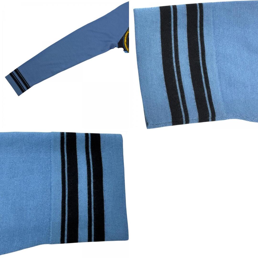 HERMES - エルメス HERMES ツイルレーヌ切替ニットセーター ブルー