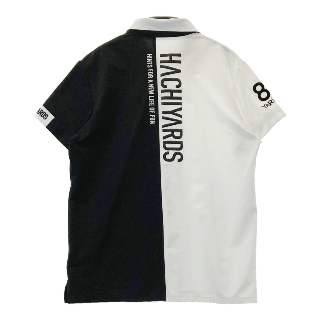 サイズ：L 8YARDS ハチヤーズ 半袖ポロシャツ バイカラー ホワイト系