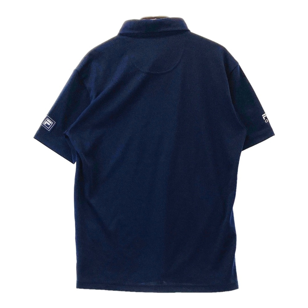 サイズ：M FILA GOLF フィラゴルフ 半袖ポロシャツ ネイビー系