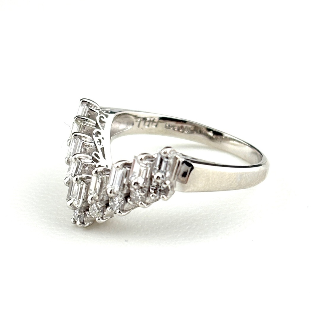 メレダイヤ デザインリング Pt900 【中古】の通販 by バイセル ラクマ