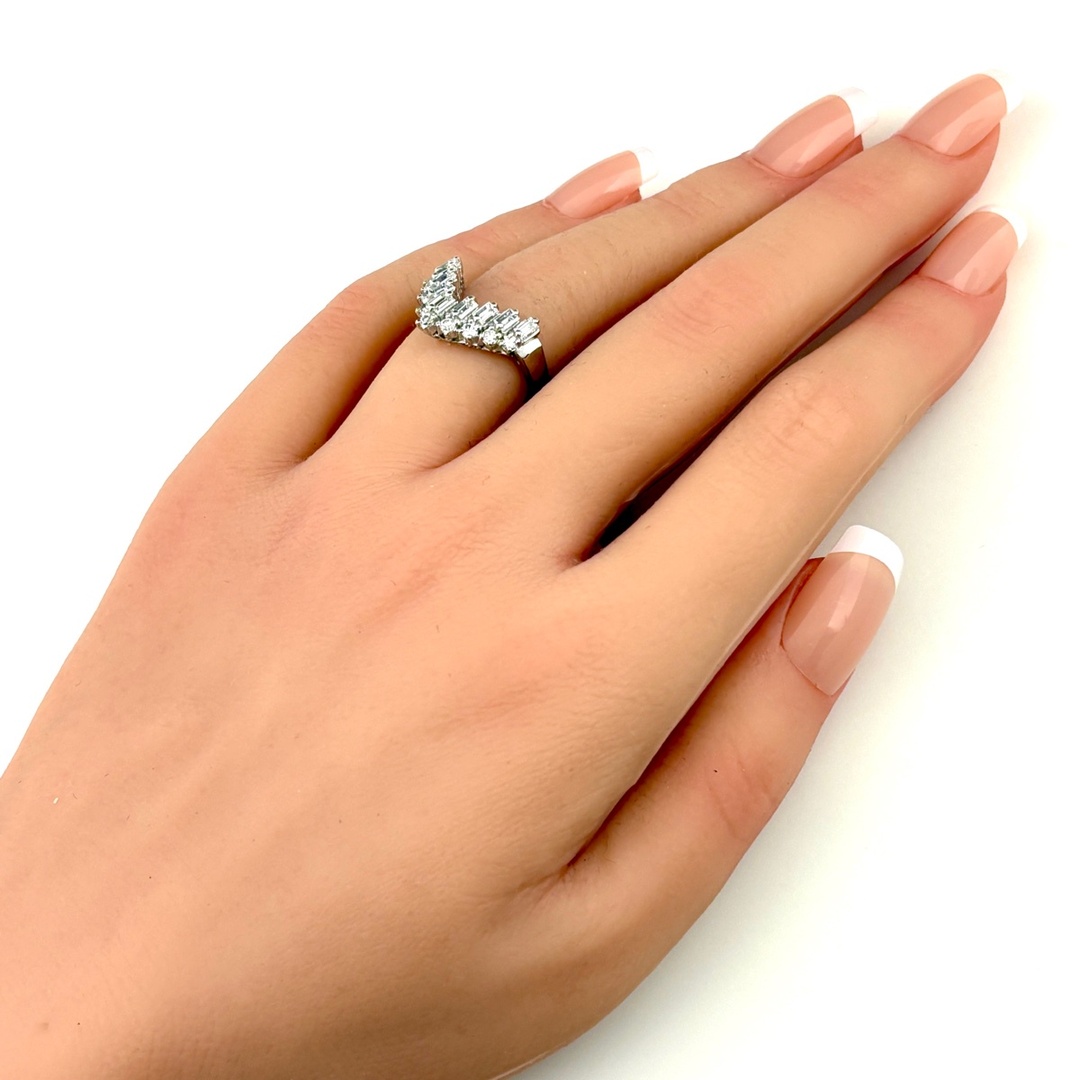 メレダイヤ デザインリング Pt900 【中古】の通販 by バイセル ラクマ