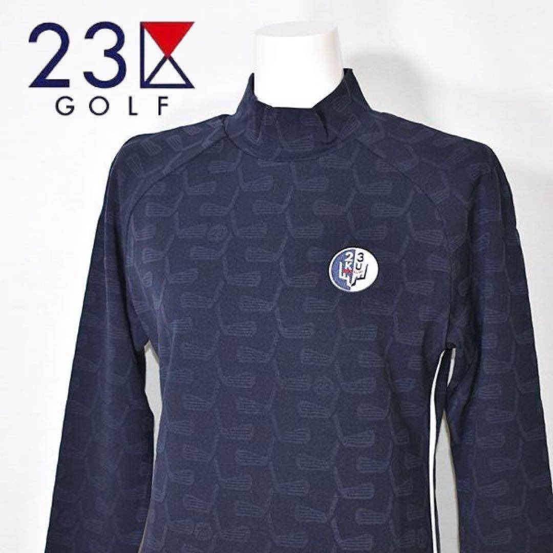 23区GOLF - 新品 23区【WOMEN】クラブジャガード柄 モックネックシャツ