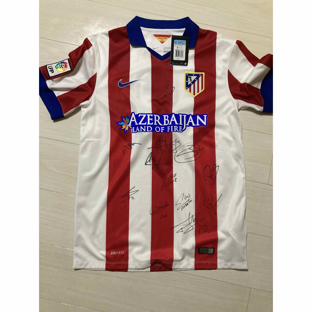 新品】アトレティコマドリード 14-15ホームユニフォーム6番コケ直筆