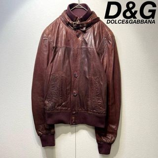 DOLCE&GABBANA（レザージャケット ・ ブラウン/茶色系）のフリマ