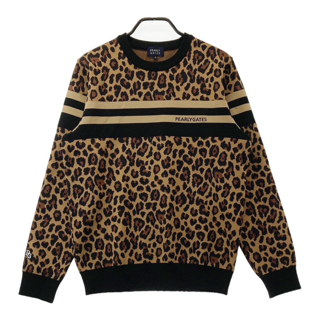 サイズ：5 PEARLY GATES パーリーゲイツ 長袖ニットセーター ヒョウ
