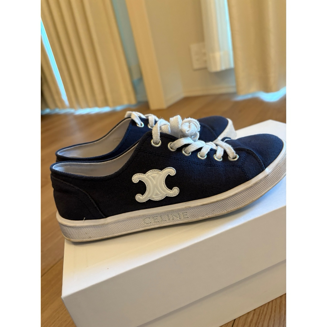 CELINE - 23センチCELINE ネイビー スニーカーの通販 by れいん's shop