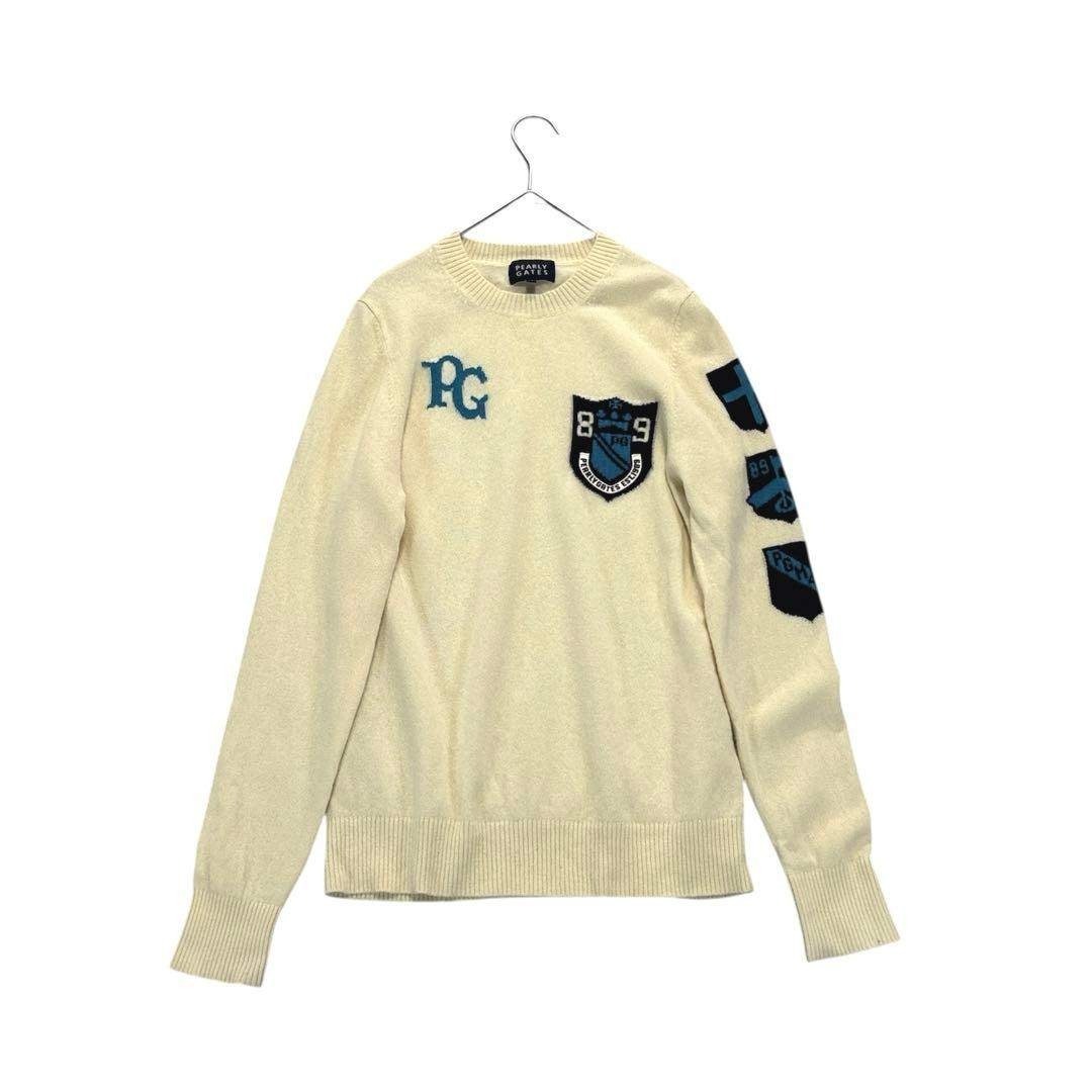 カシミヤ100% パーリーゲイツ ニット セーター 6 XL 白 アイボリー