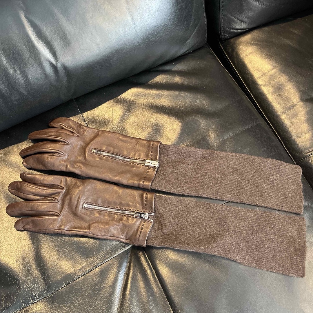 HERMES - エルメス☆訳あり ダークブラウン 手袋 サイズ7の通販 by